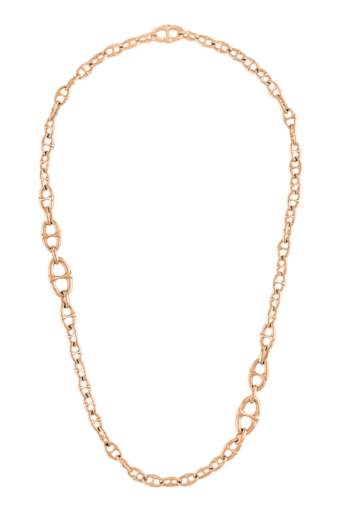 Mixed Mariner Link One 18k Rose Gold 18" Necklace